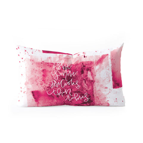 Kent Youngstrom more precious than rubies Oblong Throw Pillow