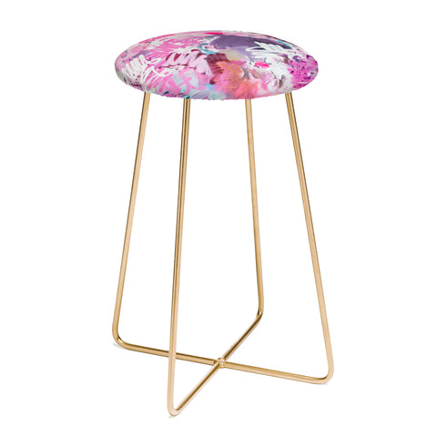 Kent Youngstrom pink brush strokes Counter Stool