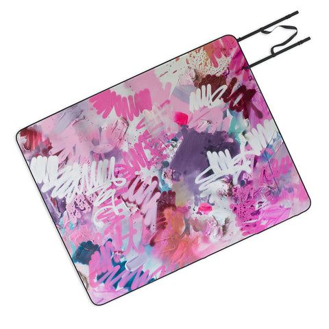 Kent Youngstrom pink brush strokes Picnic Blanket