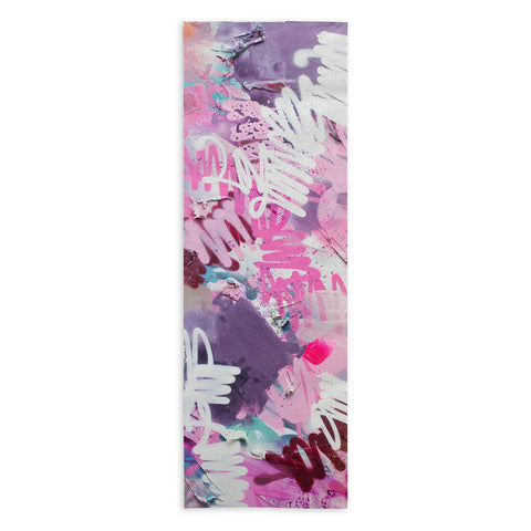Kent Youngstrom pink brush strokes Yoga Towel