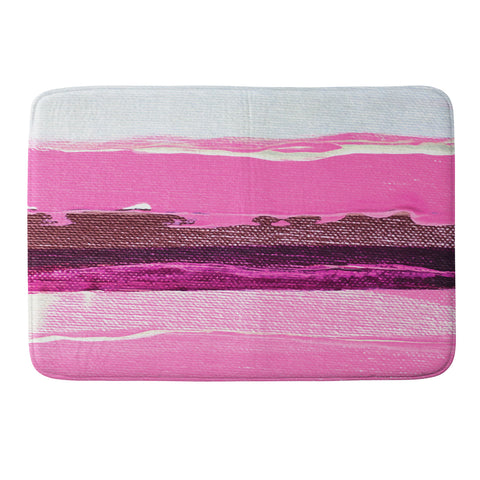 Kent Youngstrom pink stripes Memory Foam Bath Mat