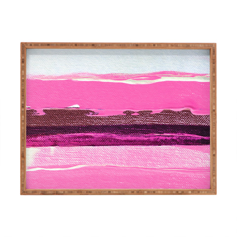 Kent Youngstrom pink stripes Rectangular Tray