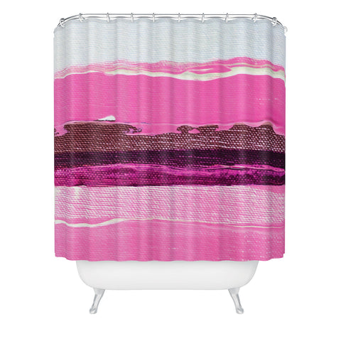 Kent Youngstrom pink stripes Shower Curtain