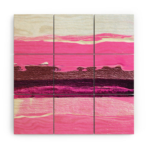 Kent Youngstrom pink stripes Wood Wall Mural