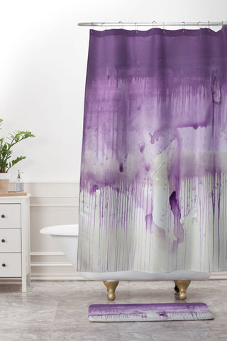 Kent Youngstrom Purple Haze Shower Curtain And Mat
