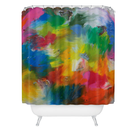 Kent Youngstrom rainbow combustion Shower Curtain