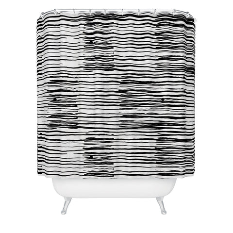 Kent Youngstrom sea stripes Shower Curtain