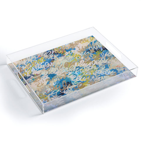 Kent Youngstrom squiggle multi colors Acrylic Tray