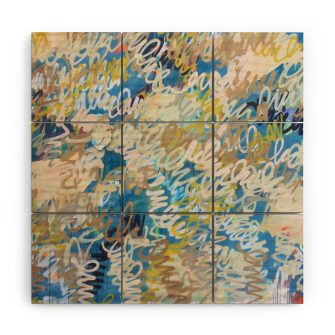 Kent Youngstrom squiggle multi colors Wood Wall Mural