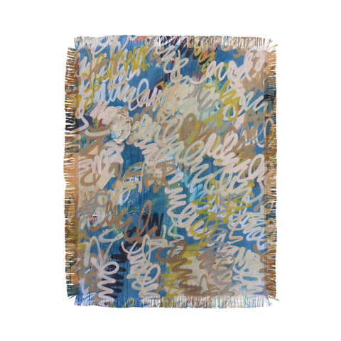 Kent Youngstrom squiggle multi colors Throw Blanket