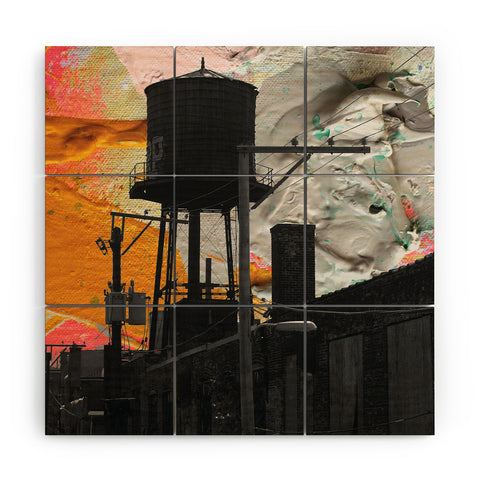 Kent Youngstrom watertower Wood Wall Mural