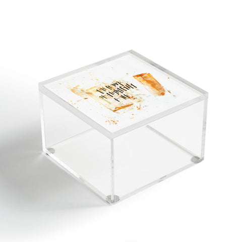 Kent Youngstrom your dream is delightfully doable gold Acrylic Box