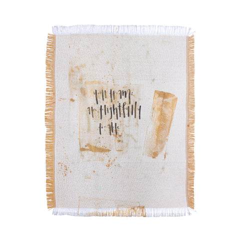 Kent Youngstrom your dream is delightfully doable gold Throw Blanket
