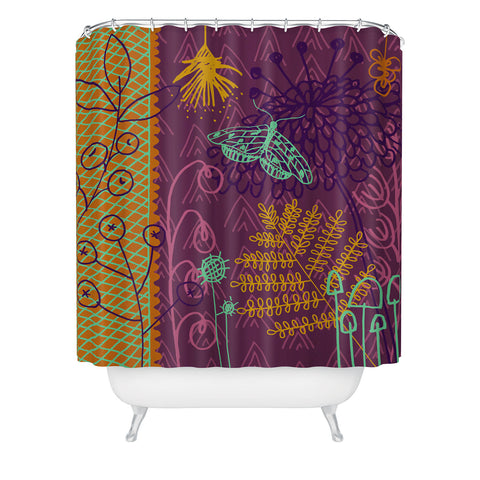 Kerrie Satava Butterfly Bloom Shower Curtain