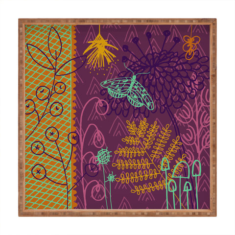 Kerrie Satava Butterfly Bloom Square Tray