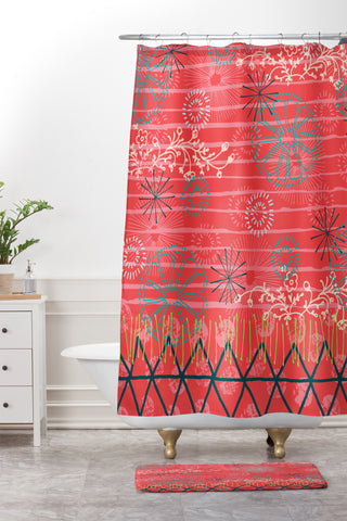 Kerrie Satava Citrus Burst Shower Curtain And Mat