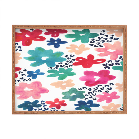 Kerrie Satava Flower Pop Rectangular Tray