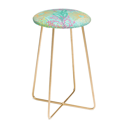 Kerrie Satava Ocean Bloom Counter Stool