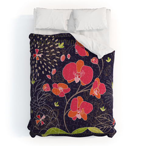 Kerrie Satava Orchid Bloom Comforter