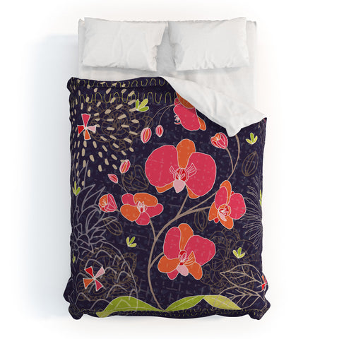 Kerrie Satava Orchid Bloom Duvet Cover
