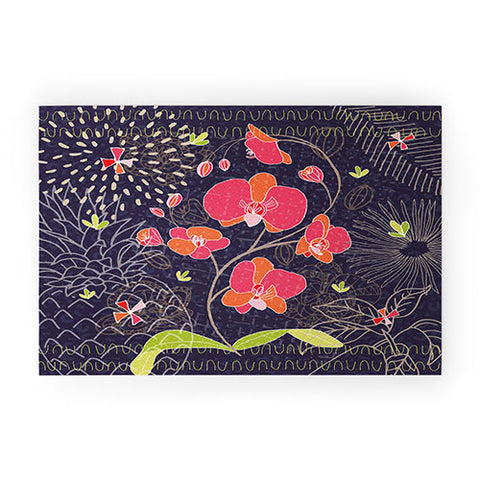 Kerrie Satava Orchid Bloom Welcome Mat
