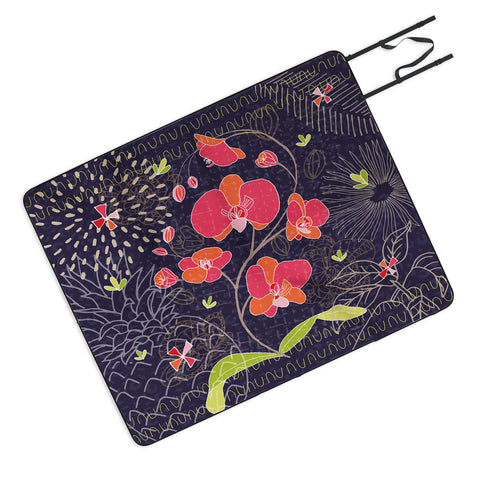 Kerrie Satava Orchid Bloom Picnic Blanket