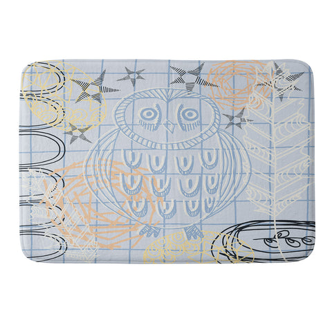 Kerrie Satava Owls Nest Memory Foam Bath Mat