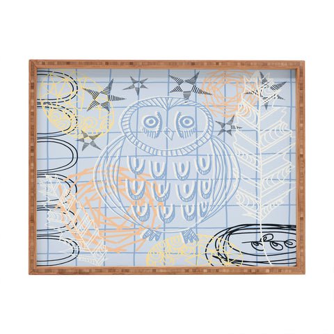 Kerrie Satava Owls Nest Rectangular Tray