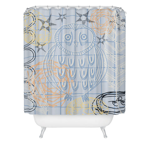 Kerrie Satava Owls Nest Shower Curtain