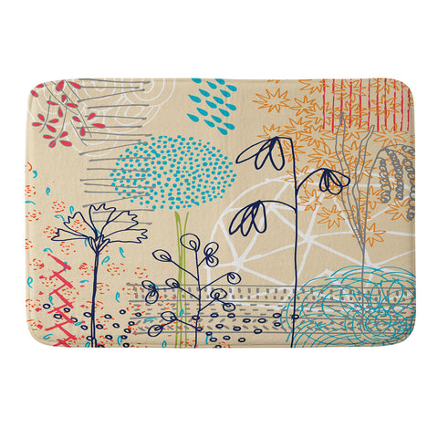 Kerrie Satava Spring Raindrops Memory Foam Bath Mat