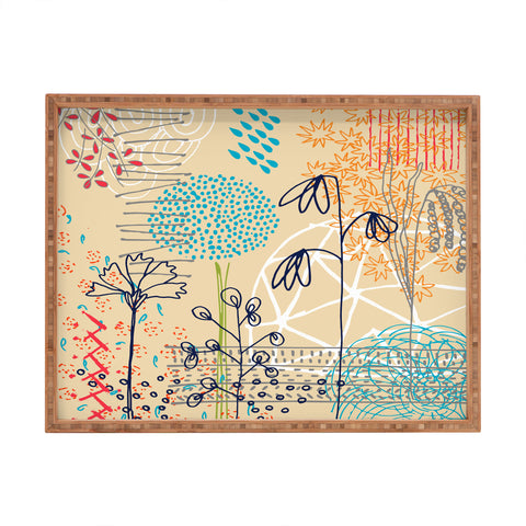 Kerrie Satava Spring Raindrops Rectangular Tray