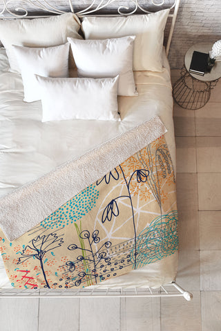 Kerrie Satava Spring Raindrops Fleece Throw Blanket