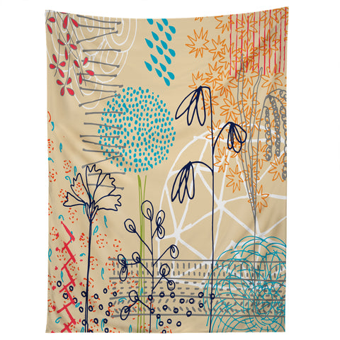 Kerrie Satava Spring Raindrops Tapestry
