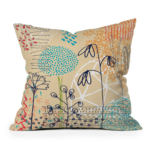 Kerrie Satava Spring Raindrops Throw Pillow
