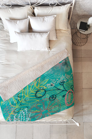 Kerrie Satava Summer Burst Fleece Throw Blanket