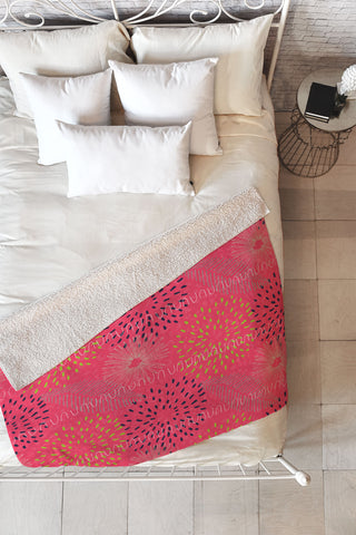Kerrie Satava Surprise Bloom Fleece Throw Blanket