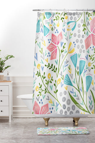 Kerrie Satava weekend walk Shower Curtain And Mat