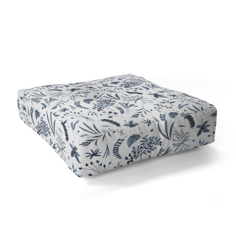 Kerrie Satava Wild Prarie Blue Floor Pillow Square