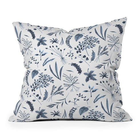 Kerrie Satava Wild Prarie Blue Throw Pillow