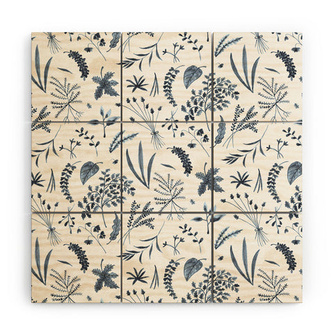 Kerrie Satava Wild Prarie Blue Wood Wall Mural