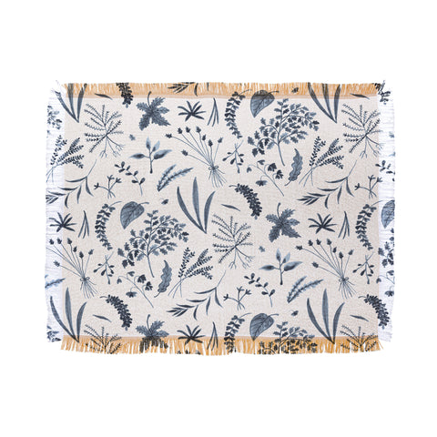 Kerrie Satava Wild Prarie Blue Throw Blanket
