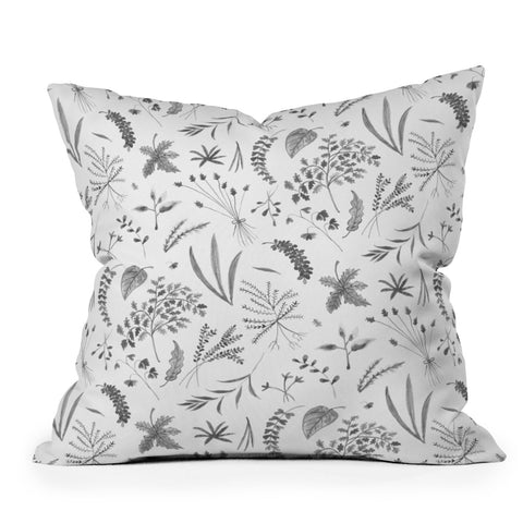 Kerrie Satava Wild Prarie Gray Throw Pillow