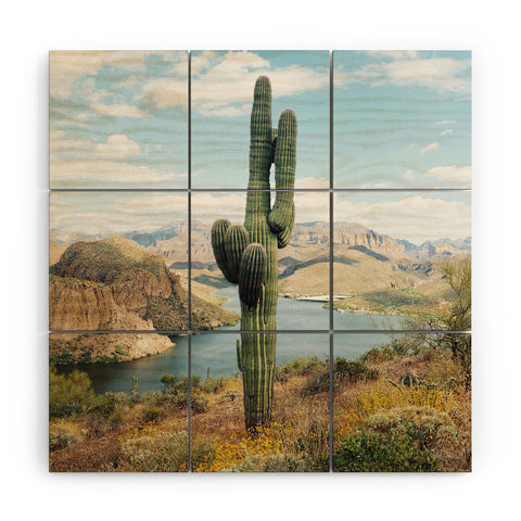Kevin Russ Arizona Saguaro Wood Wall Mural