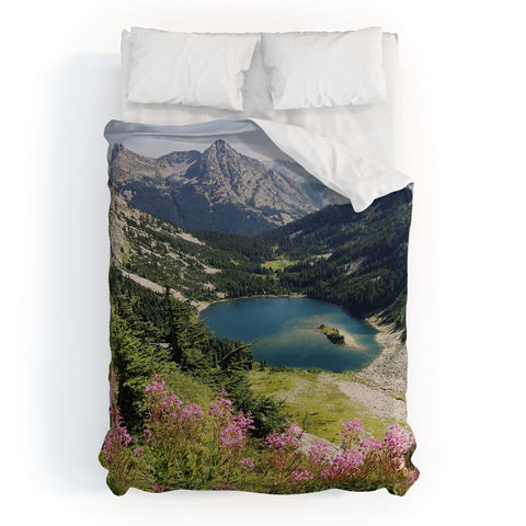 Kevin Russ Cascade Summer Wildflowers Duvet Cover