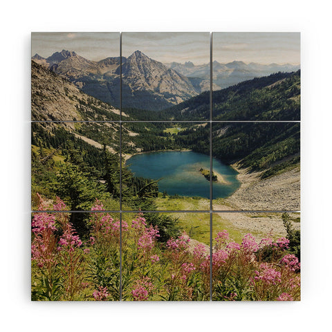 Kevin Russ Cascade Summer Wildflowers Wood Wall Mural