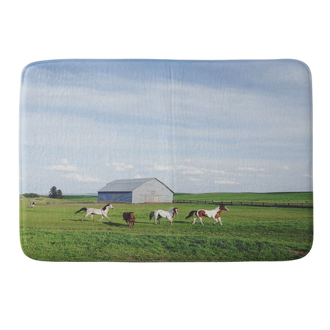 Kevin Russ Farm Horses Memory Foam Bath Mat