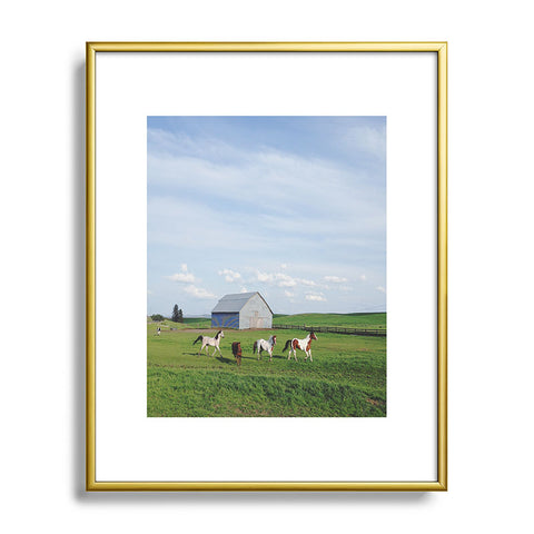 Kevin Russ Farm Horses Metal Framed Art Print