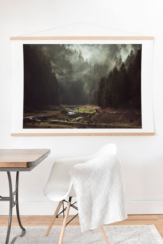 Kevin Russ Foggy Forest Creek Art Print And Hanger