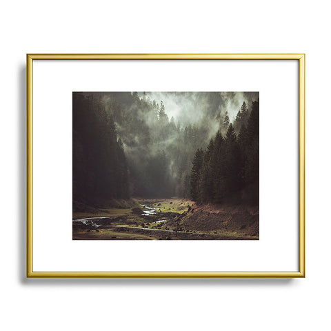 Kevin Russ Foggy Forest Creek Metal Framed Art Print