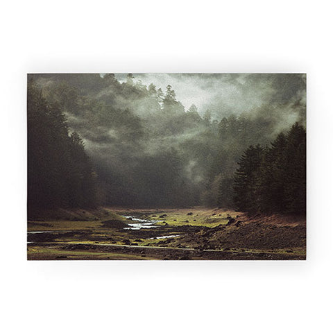 Kevin Russ Foggy Forest Creek Welcome Mat